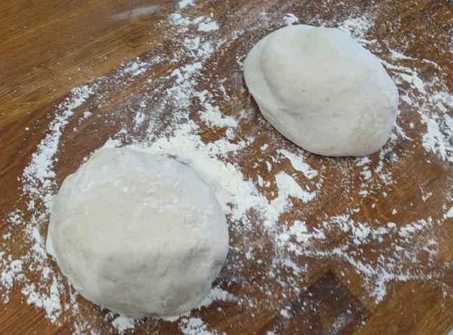 Pizza dough in balls
