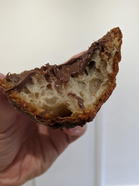 Slice of bread with nutella